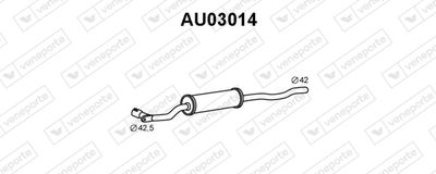  AU03014 VENEPORTE Предглушитель выхлопных газов