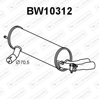  BW10312 VENEPORTE Глушитель выхлопных газов конечный