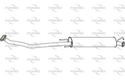  P66017 FENNO Средний глушитель выхлопных газов