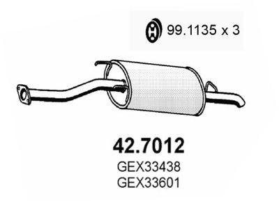  427012 ASSO Глушитель выхлопных газов конечный