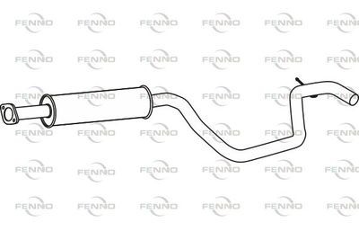  P43188 FENNO Средний глушитель выхлопных газов
