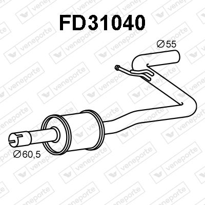  FD31040 VENEPORTE Предглушитель выхлопных газов