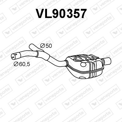  VL90357 VENEPORTE Глушитель выхлопных газов конечный