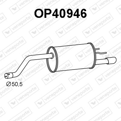  OP40946 VENEPORTE Глушитель выхлопных газов конечный