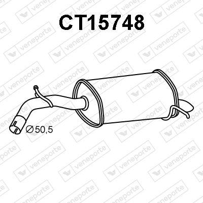  CT15748 VENEPORTE Глушитель выхлопных газов конечный