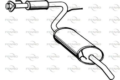  P22032 FENNO Глушитель выхлопных газов конечный