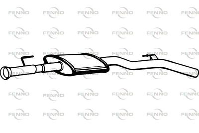  P5092 FENNO Средний глушитель выхлопных газов