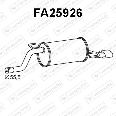  FA25926 VENEPORTE Глушитель выхлопных газов конечный