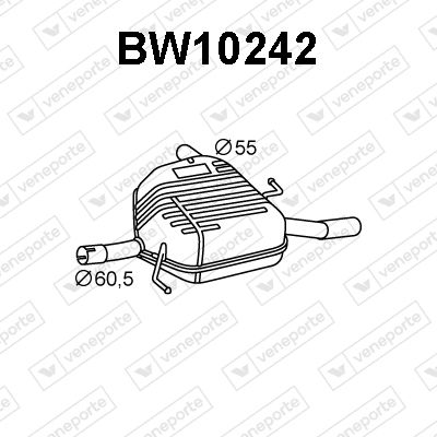  BW10242 VENEPORTE Глушитель выхлопных газов конечный