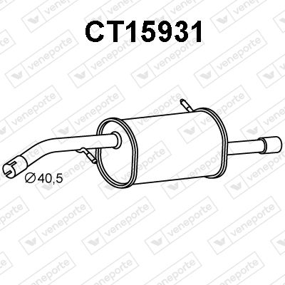  CT15931 VENEPORTE Глушитель выхлопных газов конечный