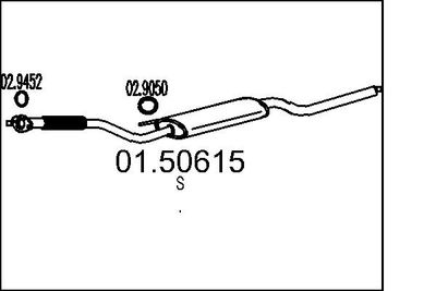  0150615 MTS Средний глушитель выхлопных газов