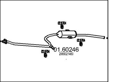  0160246 MTS Глушитель выхлопных газов конечный