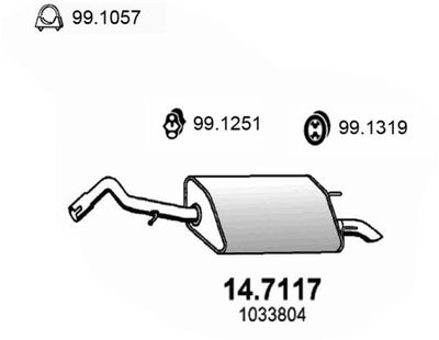  147117 ASSO Глушитель выхлопных газов конечный