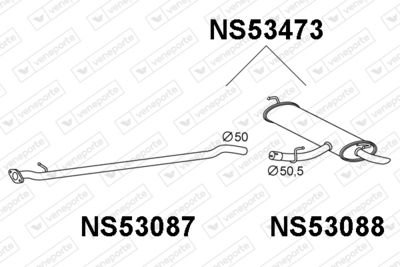  NS53473 VENEPORTE Глушитель выхлопных газов конечный