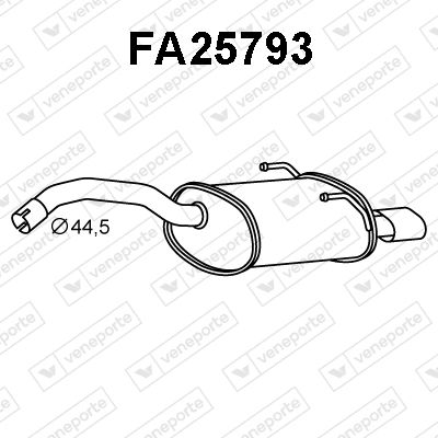  FA25793 VENEPORTE Глушитель выхлопных газов конечный