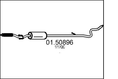  0150896 MTS Средний глушитель выхлопных газов