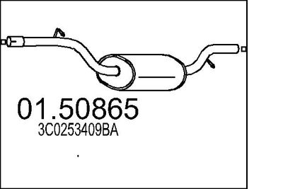  0150865 MTS Средний глушитель выхлопных газов
