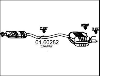  0160282 MTS Глушитель выхлопных газов конечный