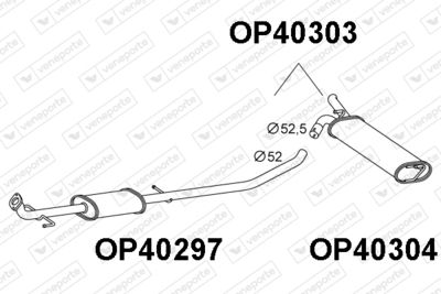  OP40303 VENEPORTE Глушитель выхлопных газов конечный