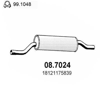  087024 ASSO Глушитель выхлопных газов конечный