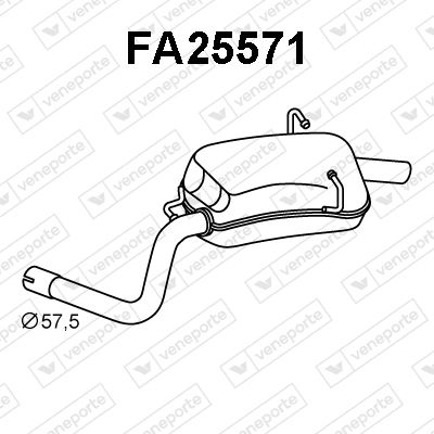  FA25571 VENEPORTE Глушитель выхлопных газов конечный