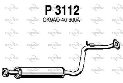  P3112 FENNO Средний глушитель выхлопных газов