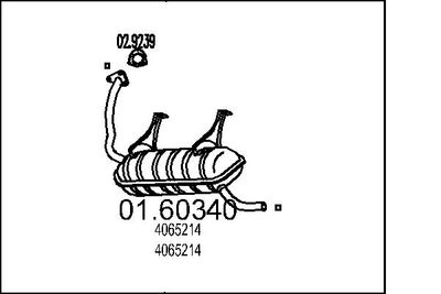  0160340 MTS Глушитель выхлопных газов конечный