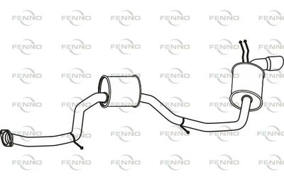  P66054 FENNO Глушитель выхлопных газов конечный