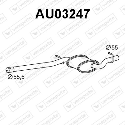  AU03247 VENEPORTE Предглушитель выхлопных газов