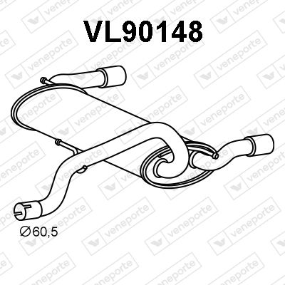  VL90148 VENEPORTE Глушитель выхлопных газов конечный