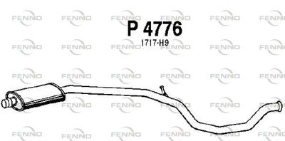  P4776 FENNO Средний глушитель выхлопных газов