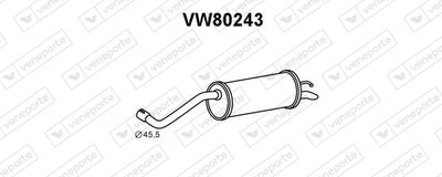  VW80243 VENEPORTE Глушитель выхлопных газов конечный