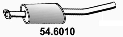  546010 ASSO Средний глушитель выхлопных газов