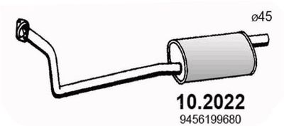  102022 ASSO Предглушитель выхлопных газов