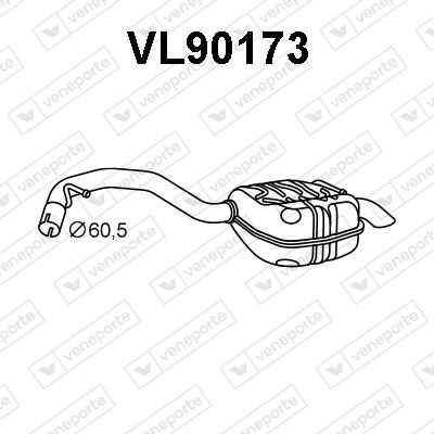  VL90173 VENEPORTE Глушитель выхлопных газов конечный