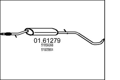  0161279 MTS Глушитель выхлопных газов конечный