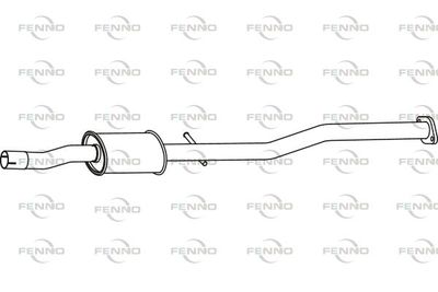  P29017 FENNO Средний глушитель выхлопных газов