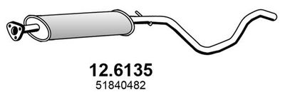  126135 ASSO Средний глушитель выхлопных газов