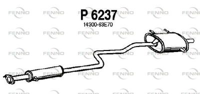  P6237 FENNO Глушитель выхлопных газов конечный