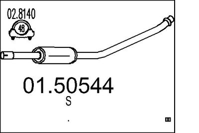  0150544 MTS Средний глушитель выхлопных газов