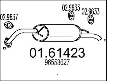  0161423 MTS Глушитель выхлопных газов конечный