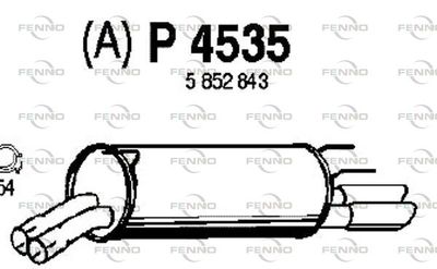  P4535 FENNO Глушитель выхлопных газов конечный