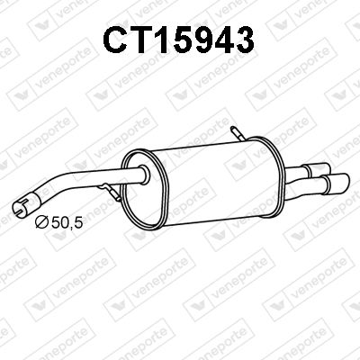  CT15943 VENEPORTE Глушитель выхлопных газов конечный