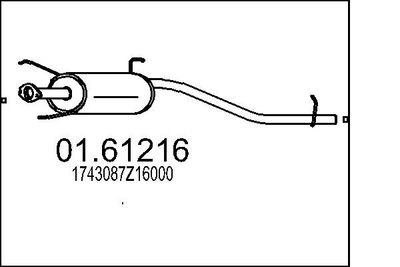  0161216 MTS Глушитель выхлопных газов конечный