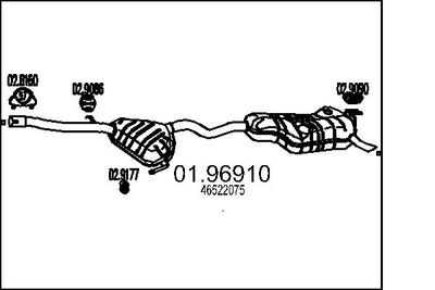  0196910 MTS Глушитель выхлопных газов конечный