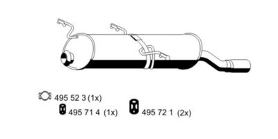  500210 ERNST Глушитель выхлопных газов конечный