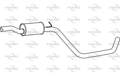  P72184 FENNO Средний глушитель выхлопных газов