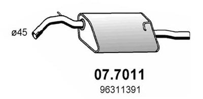  077011 ASSO Глушитель выхлопных газов конечный