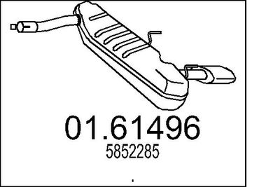  0161496 MTS Глушитель выхлопных газов конечный