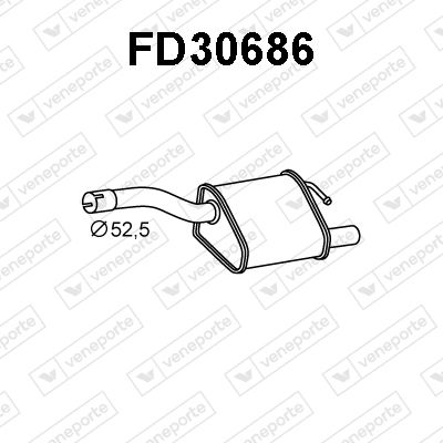  FD30686 VENEPORTE Глушитель выхлопных газов конечный